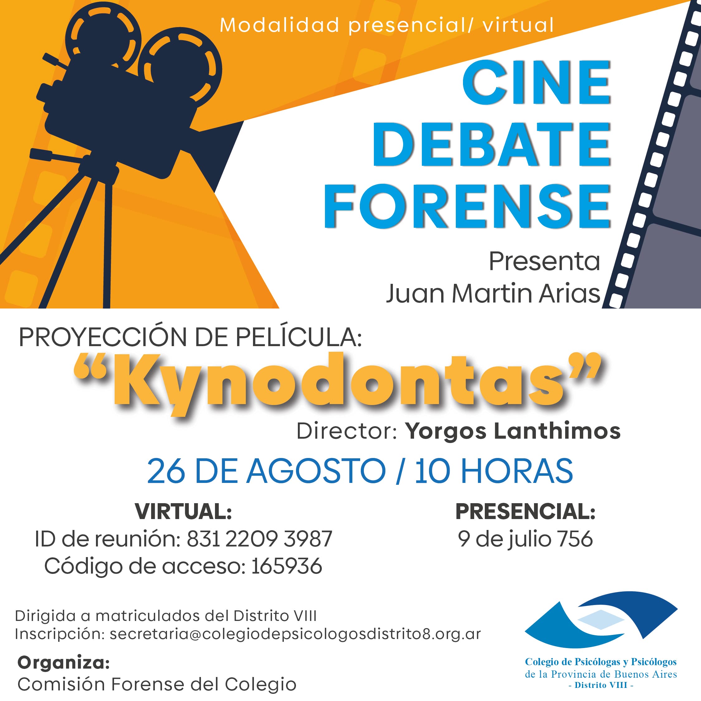 Cine debate forense: se proyectará la película “Kynodontas” del director Yorgos Lanthimos