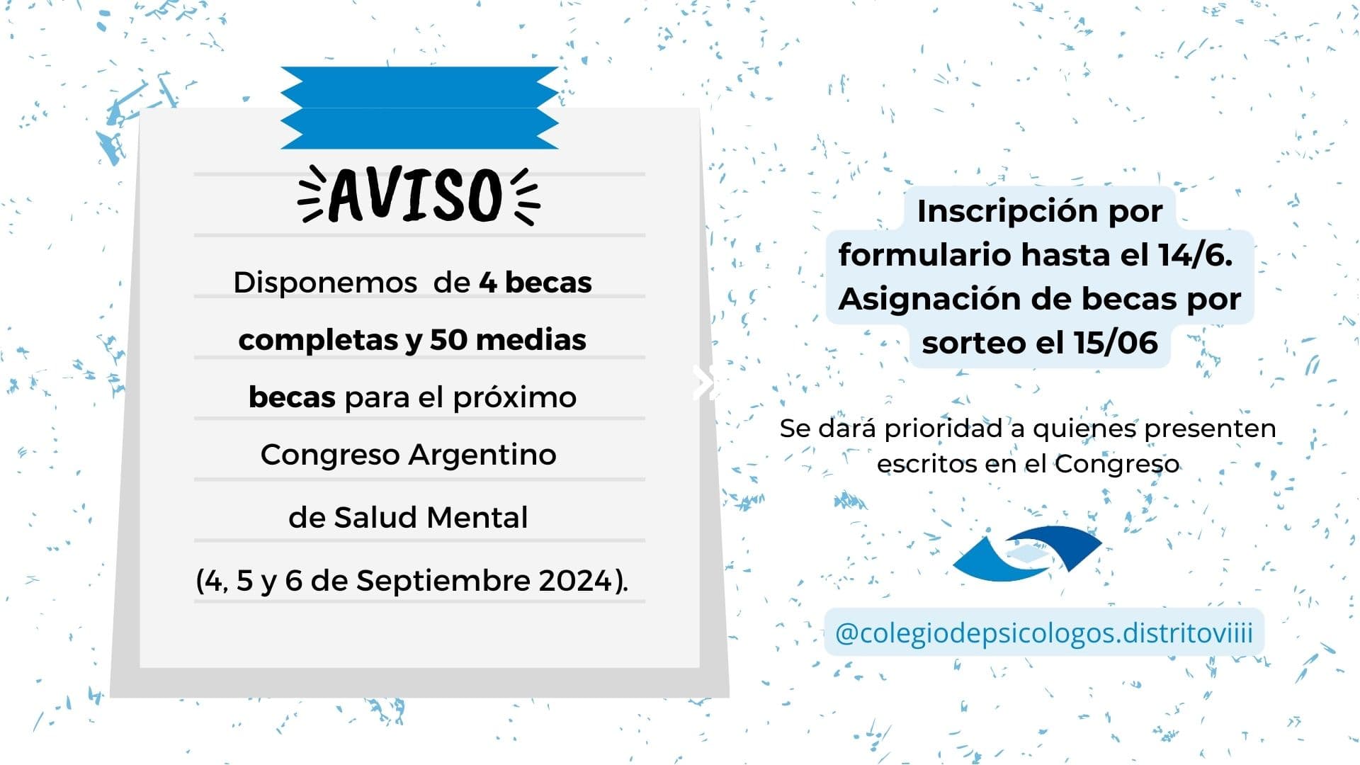 Becas Congreso Argentino de Salud Mental 2024