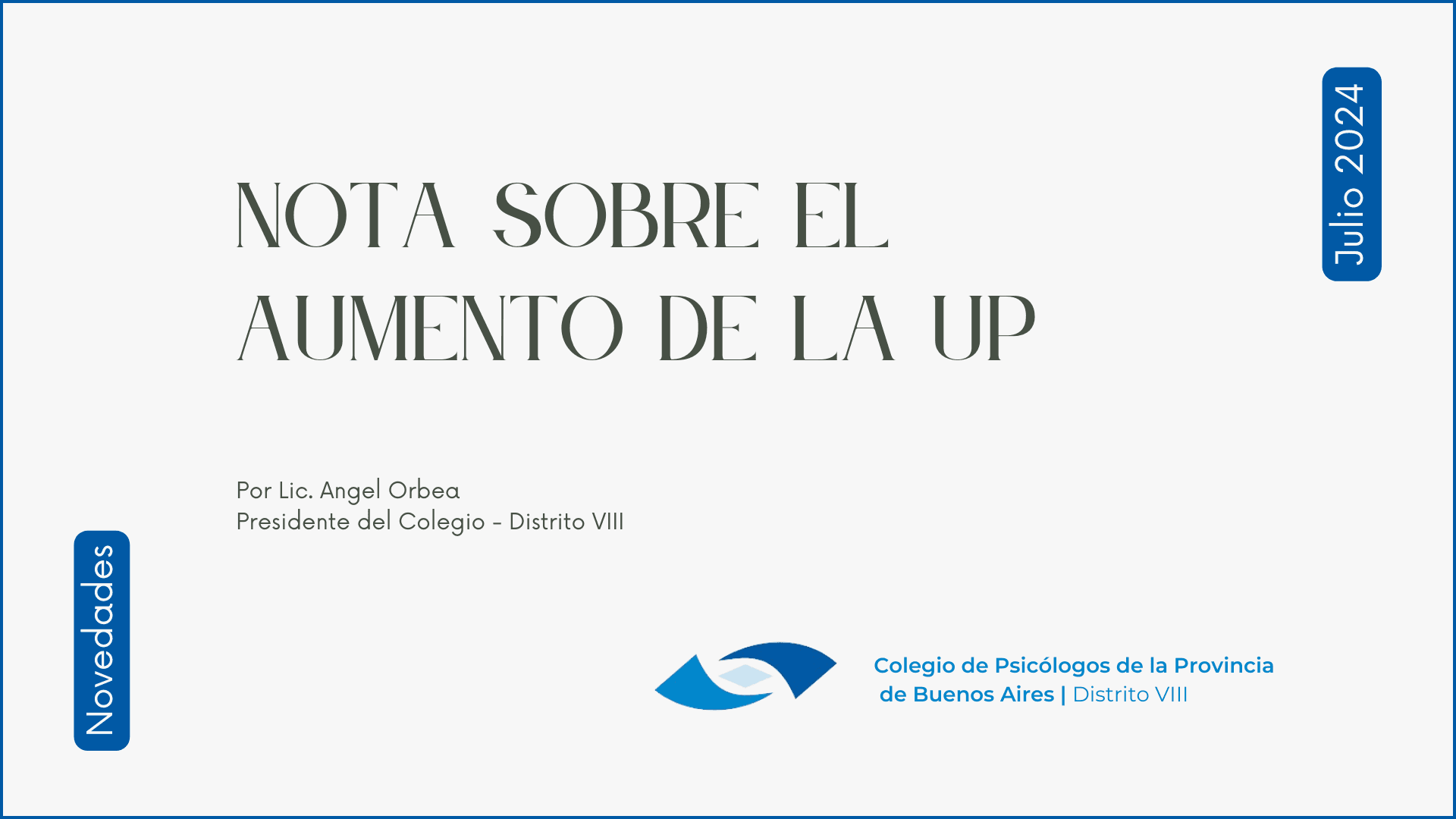 Nota sobre el aumento de la UP