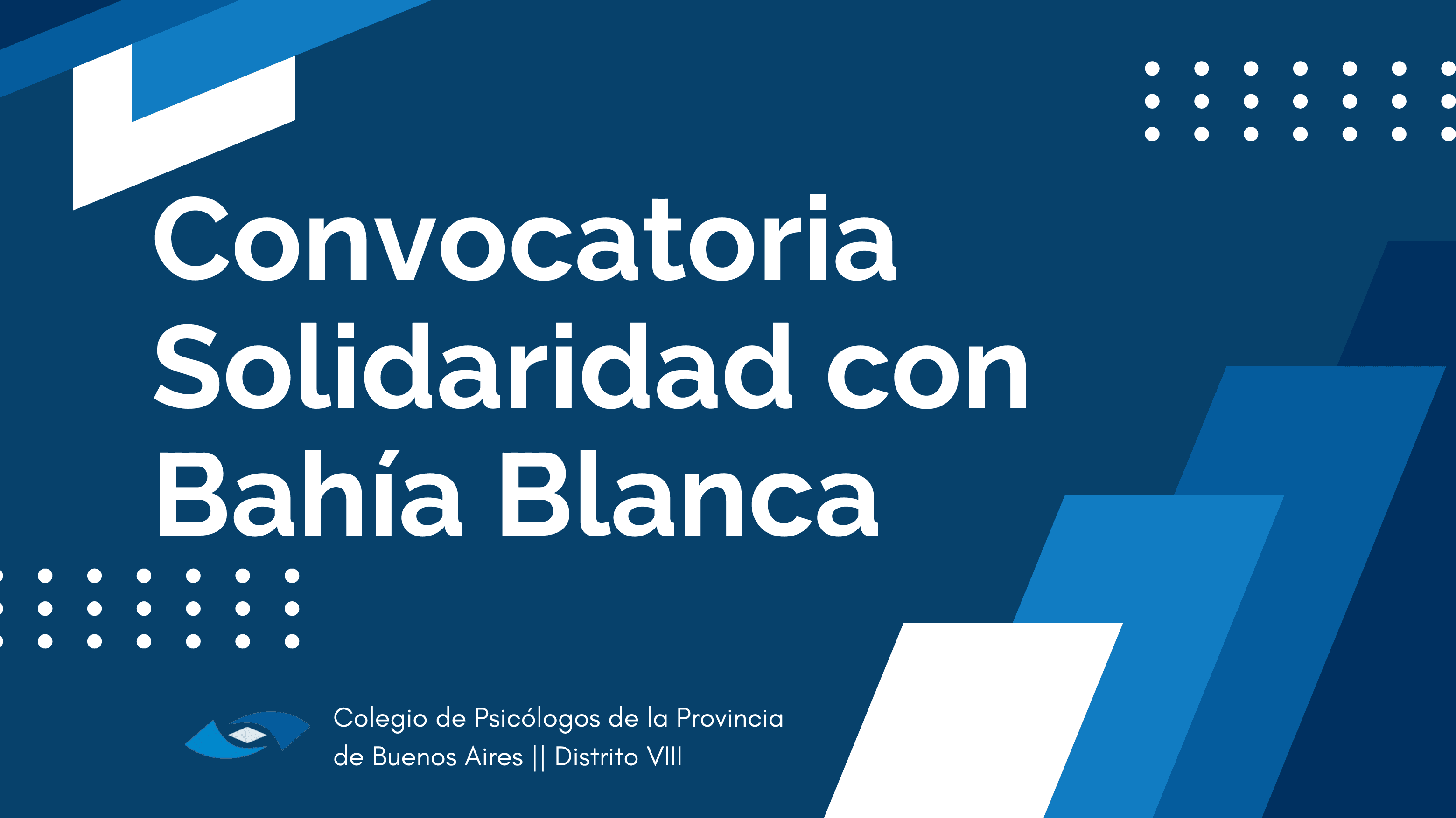 Convocatoria solidaria para Bahía Blanca