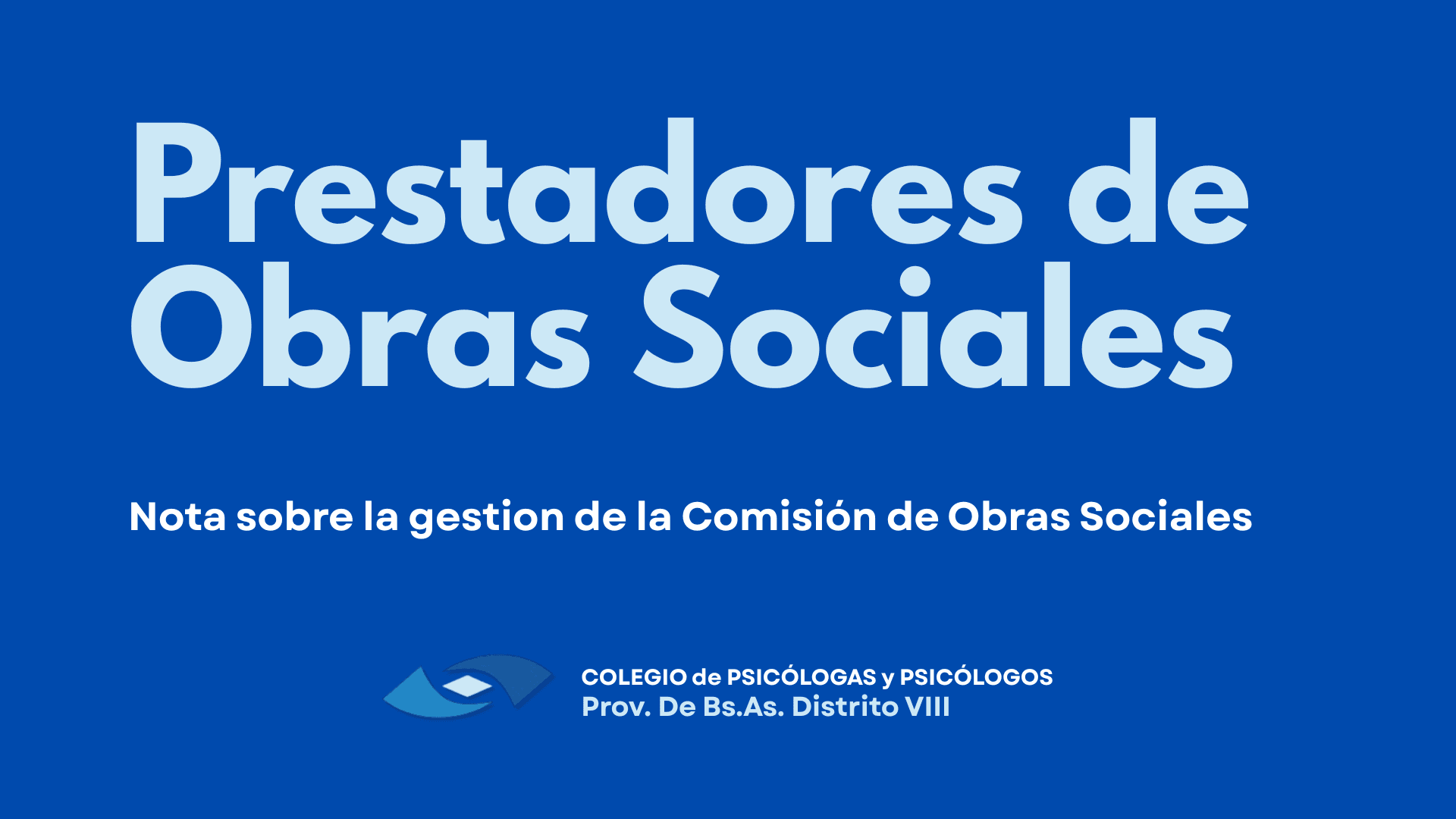 Nota a prestadores de Obras Sociales
