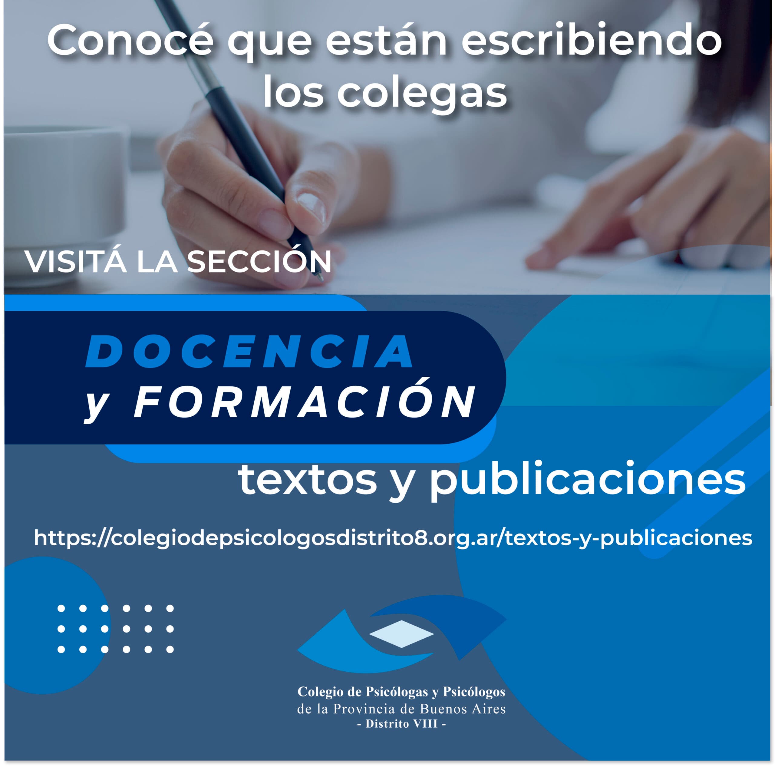 Sección textos y Publicaciones: conocé que están escribiendo los colegas