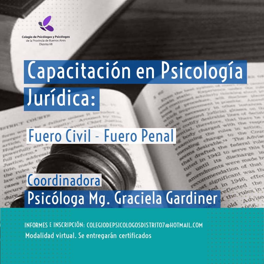 Capacitación en Psicología Jurídica - Fuero Civil y Penal