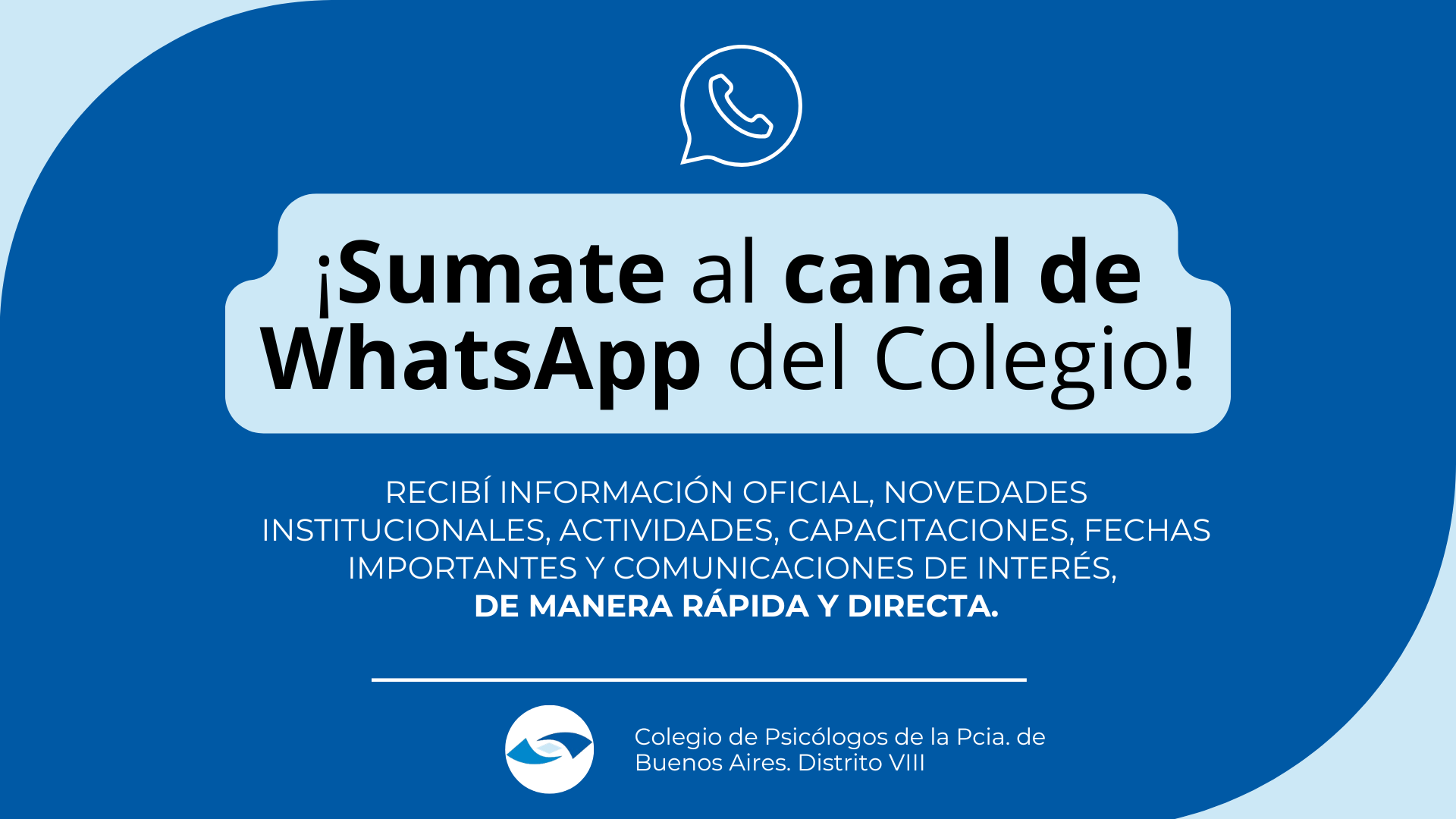 El Colegio de Psicólogos ya cuenta con canal oficial de WhatsApp